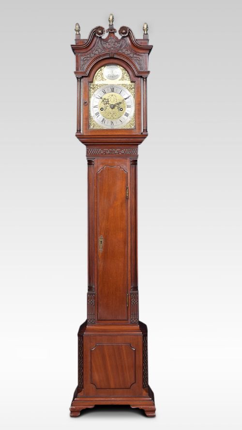 Miniature Mahogany Cased Grandfather Clock