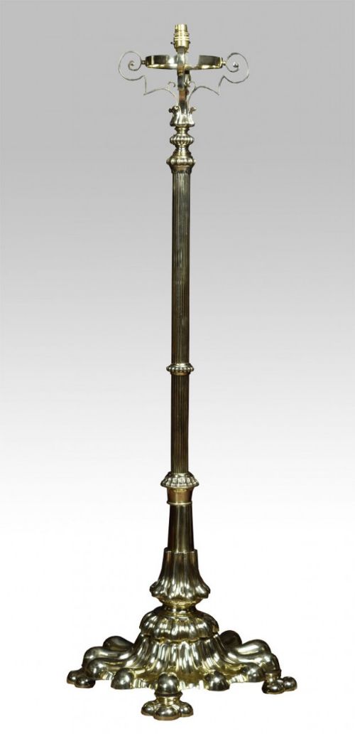 Victorian Brass Standard Lamp