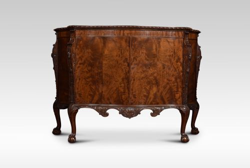 George III Style Serpentine Mahogany Sideboard