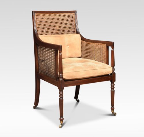 Regency Mahogany Bergere Armchair