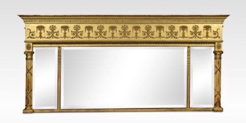 19th Century French Gilded Overmantel Mirror