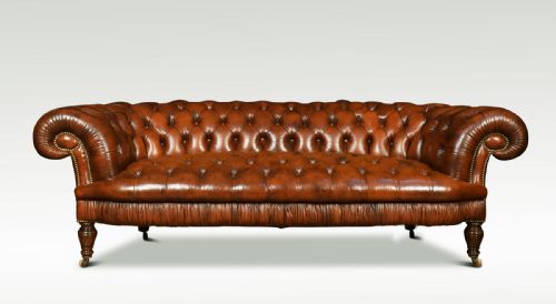 Leather Deep Buttoned Chesterfield