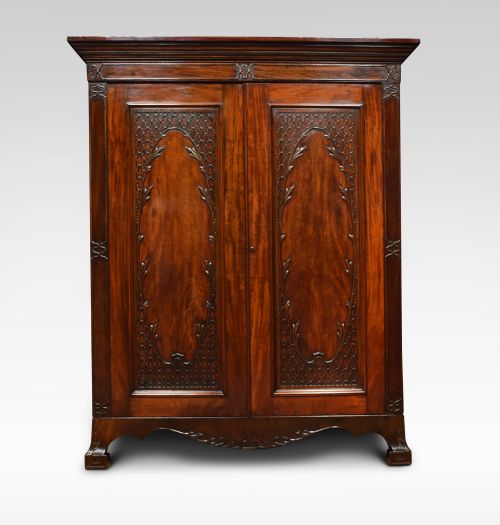 Georgian Revival Mahogany Two Door Wardrobe