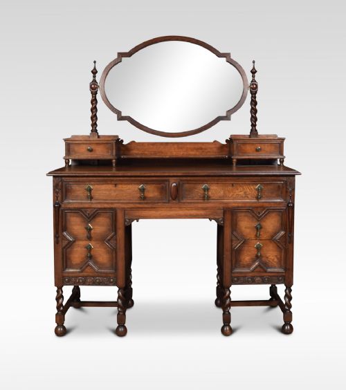 Oak Jacobean Style Dressing Table