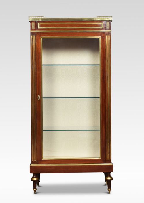 French Walnut Vitrine Cabinet