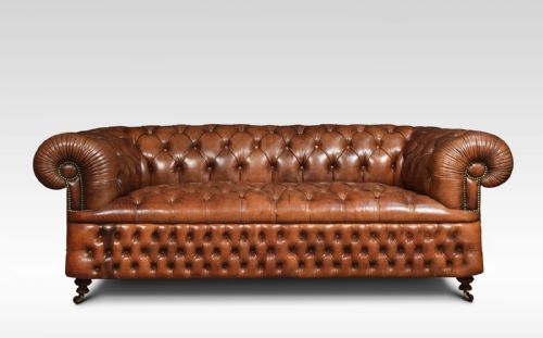 Brown Leather Chesterfield