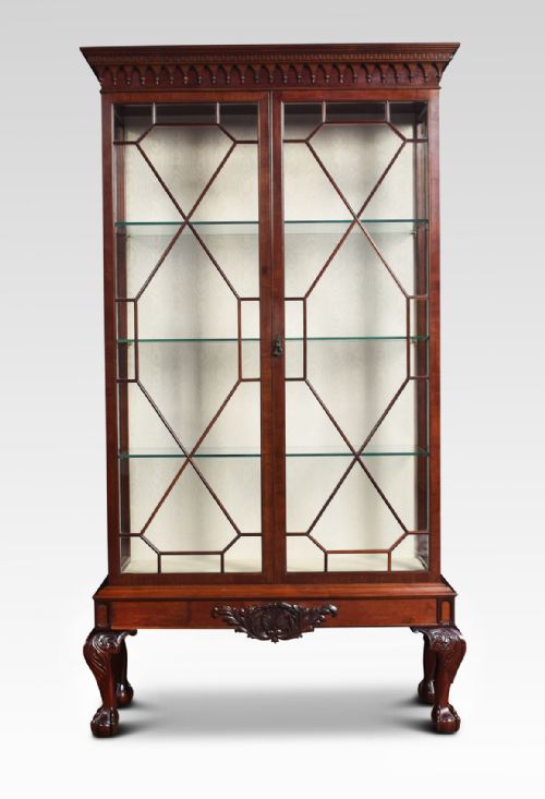 Chippendale Revival Mahogany Display Cabinet