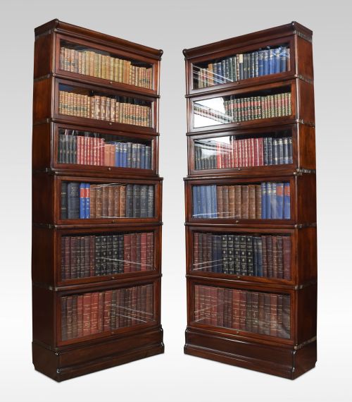 Pair of Mahogany Globe Wernicke Six Section Bookcases
