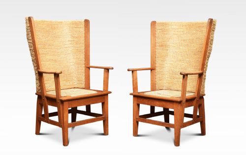 Pair of Oak Framed Orkney Chairs