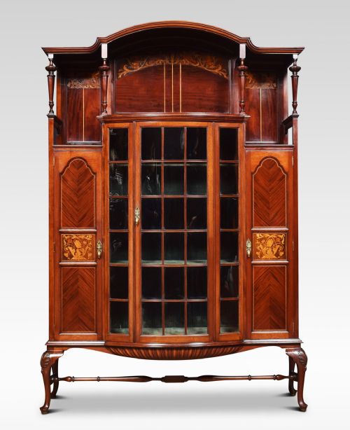 Art Nouveau Inlaid Display Cabinet
