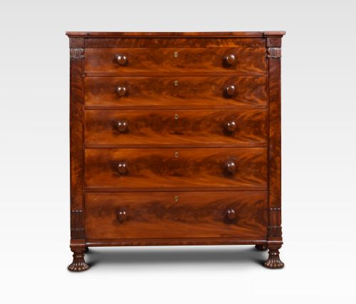 William IV Figured Mahogany Chest of Drawers