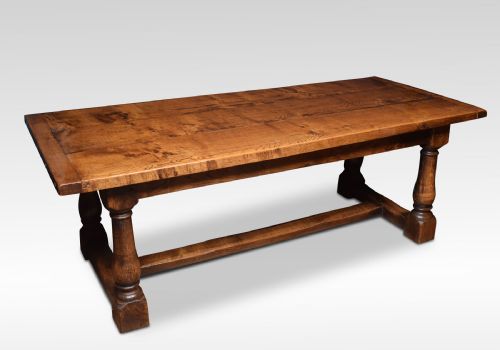 Oak Plank Top Refectory Table