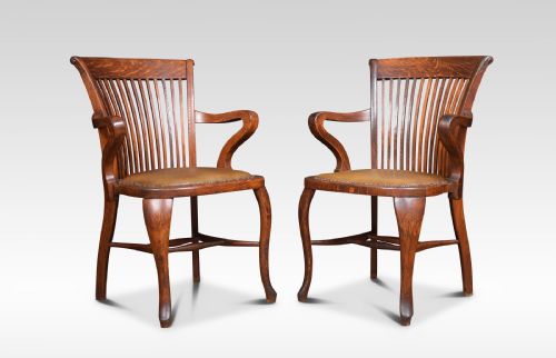 Pair of Oak Desk Chairs