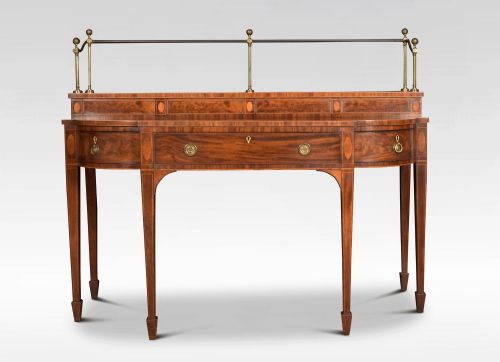 George III Mahogany Inlaid Breakfront Sideboard
