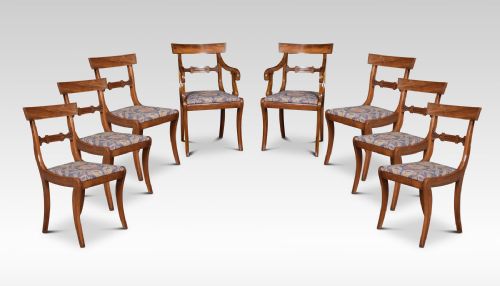 Eight Regency Mahogany Dining Chairs