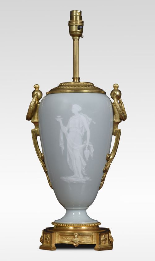 French Ormolu Mounted Limoges Table Lamp