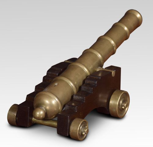 BRONZE DESK TOP MODEL OF A SIGNAL CANNON - ADDITIONAL PHOTO 2