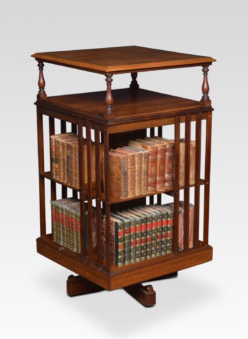 Edwardian Mahogany Revolving Bookcase