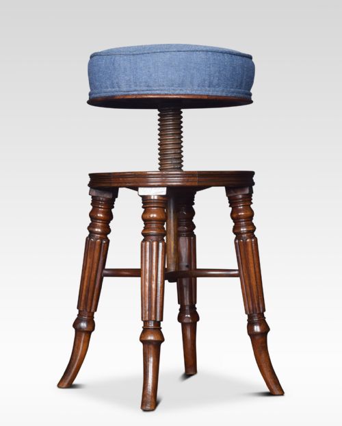 Mahogany Ajustable Stool