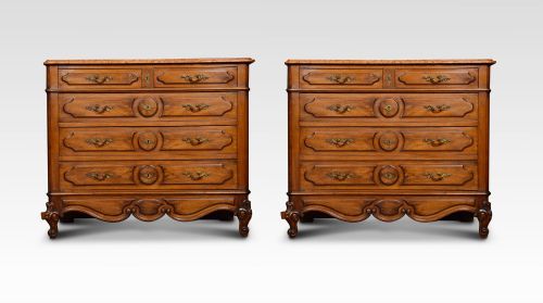 Pair of 19th Century Walnut Chest of Draws