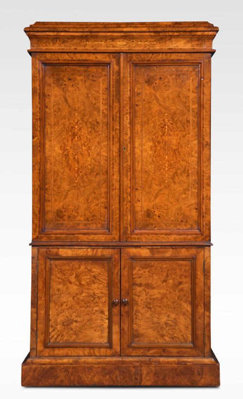 19th Century Figured Walnut Music Cabinet