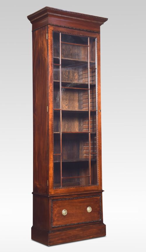 Georgian Style Tall Narrow Bookcase