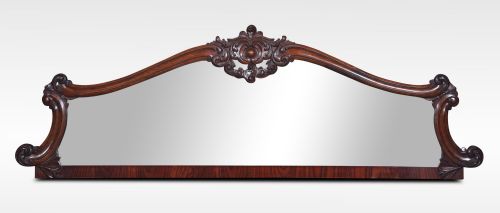 Carved Rosewood Over-mantle Wall Mirror