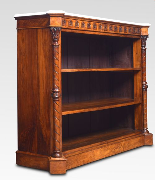 Gothic Revival Walnut Open Bookcase