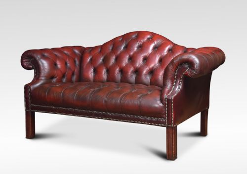 Georgian Style Leather Settee