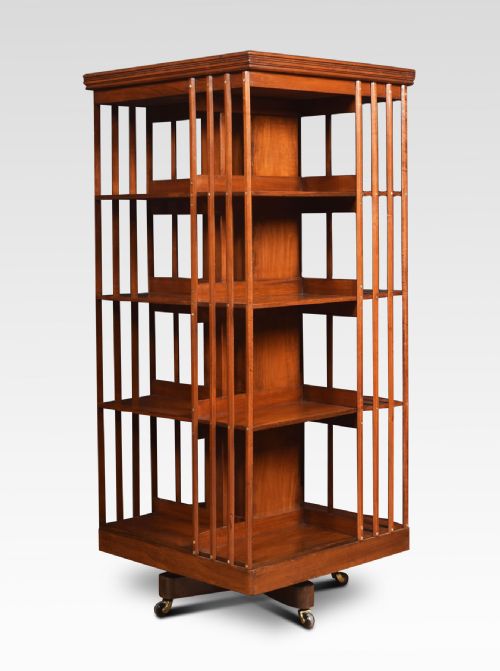 Large Walnut Revolving Bookcase