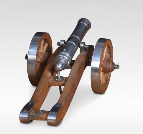 POLISHED STEEL SIGNAL CANNON - ADDITIONAL PHOTO 2