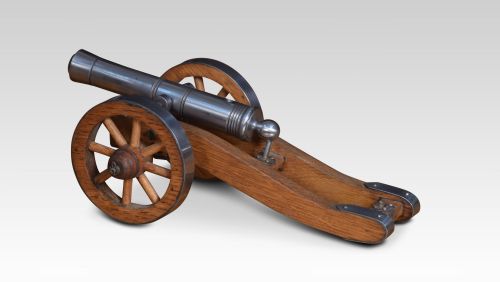 POLISHED STEEL SIGNAL CANNON - ADDITIONAL PHOTO 3