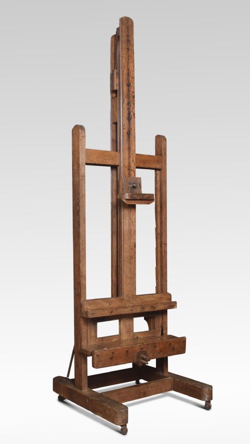 Oak Artist’s Fully Adjustable Studio Easel