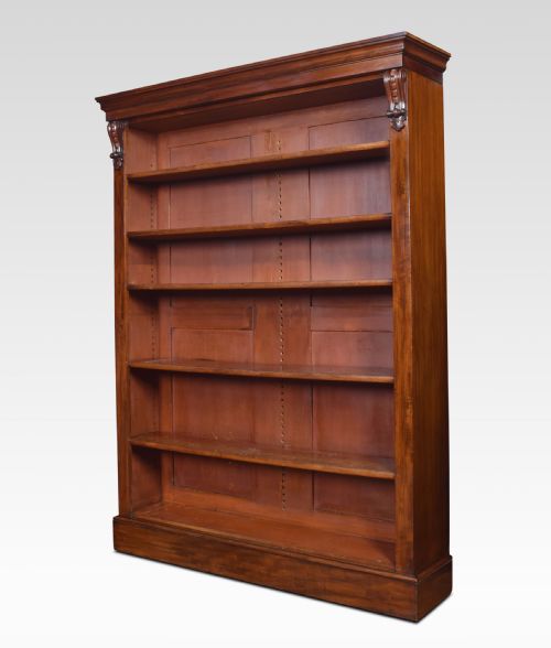 Tall Mahogany Open Bookcase