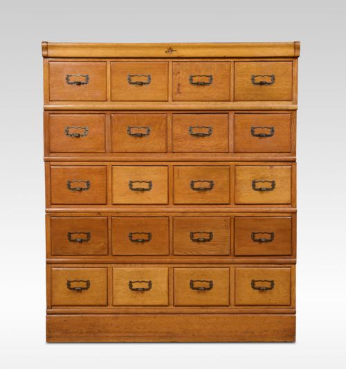 Oak Sectional Filing Cabinet