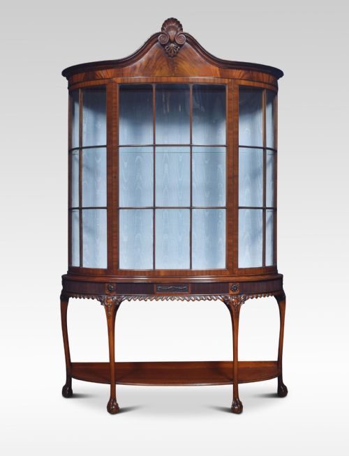 Chippendale Revival Mahogany Display Cabinet