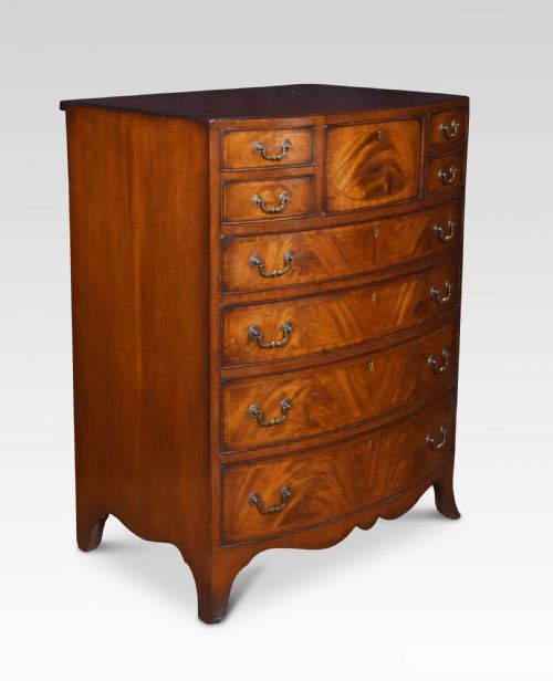 Regency Style Mahogany Bow Fronted Chest of Drawers