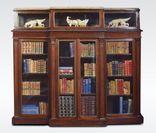Late 19th Century Breakfront Display Bookcase