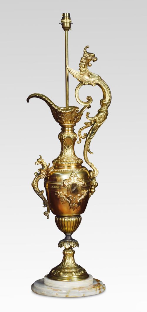 Gilt Metal Medici Urn Table Lamp