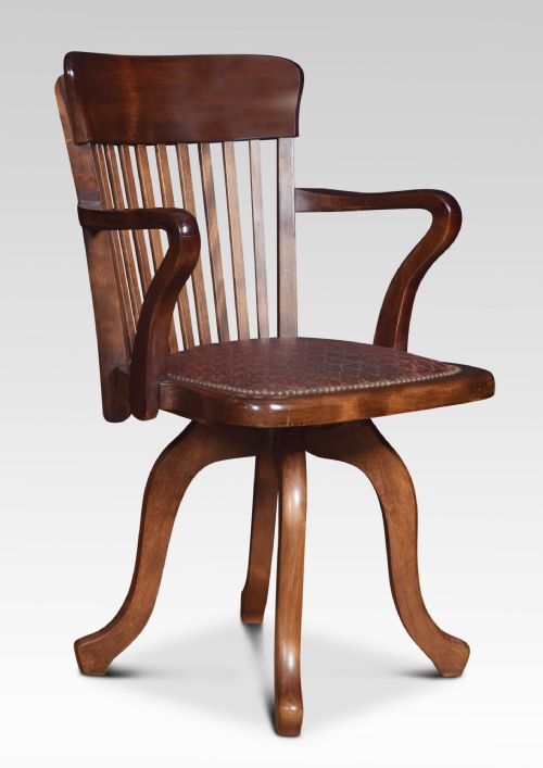 Walnut Revolving Office Chair