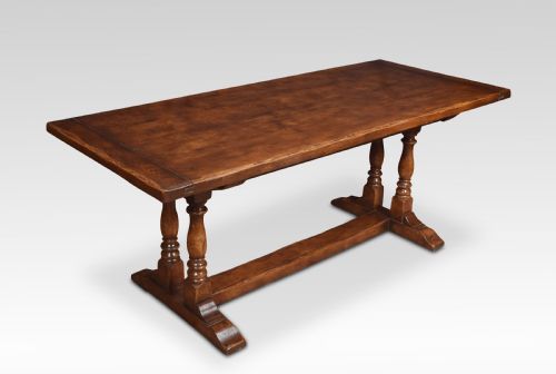 Oak Plank Top Refectory Table