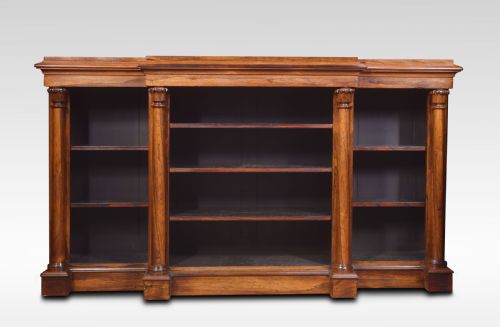 Rosewood Breakfront Open Bookcase