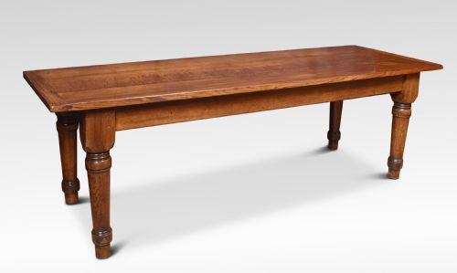 Large Oak Kitchen Dining Refectory Table