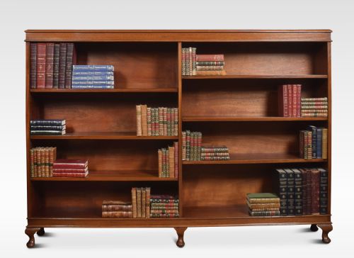 Large Mahogany Open Bookcase
