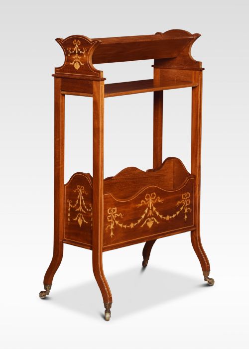 Regency Style Mahogany Inlaid Book Trough