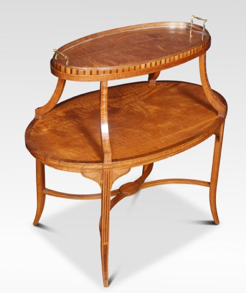 Satinwood and Mahogany Etagere