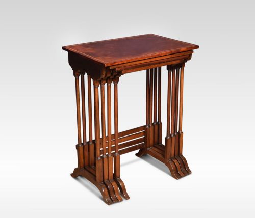 Nest of Four Mahogany Inlaid Tables