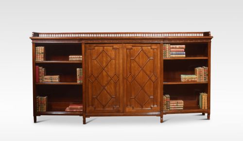 Large Mahogany Breakfront Bookcase