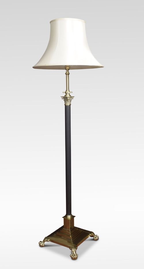 Very Large Brass Standard Lamp