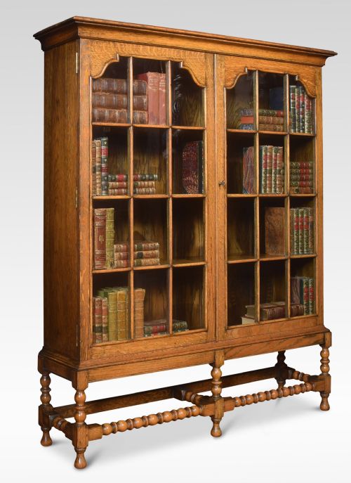 Oak Two Door Bookcase